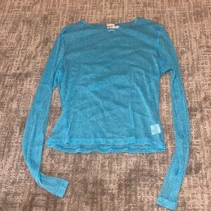 Blue sparkly sheer princess Polly long sleeve top